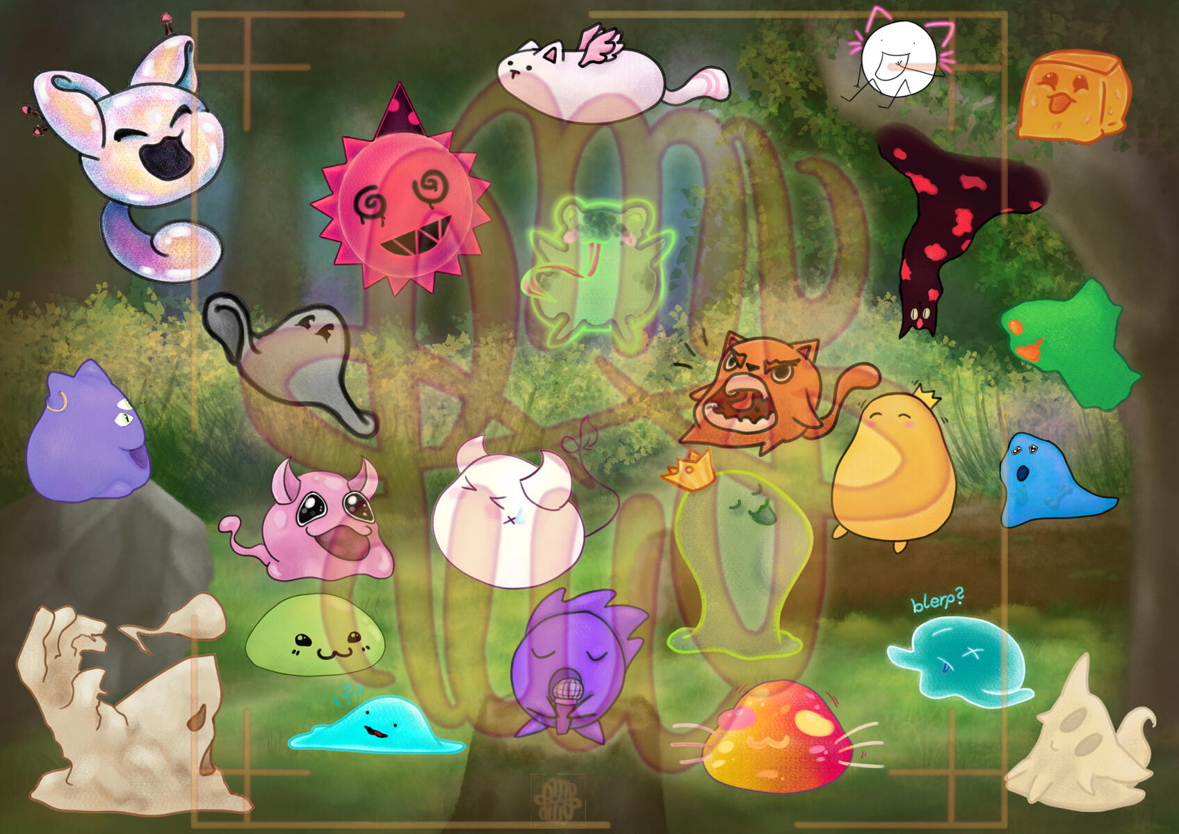 Art Fight, creature, full body, minimal shading, simple shading, full shading, 1+ characters, background, full render