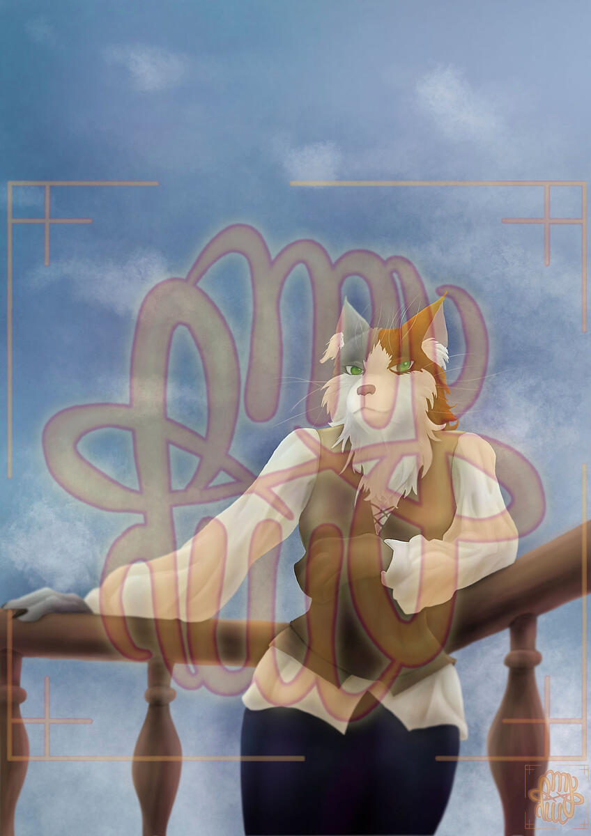 Art Fight, anthro, half body, full render