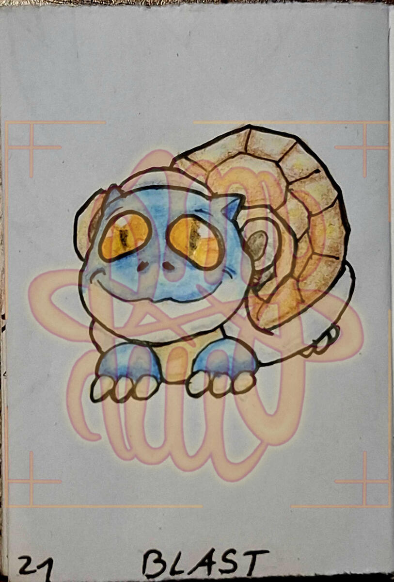 Inktober, traditional, anime, Pokémon, Blastoise, full body, simple shading