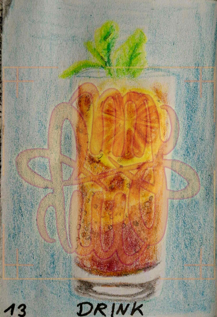 Inktober, traditional, object, glass, drink, food, full shading