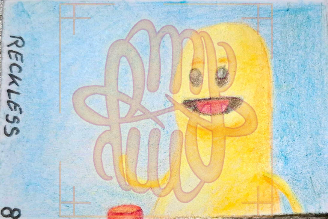 Inktober, traditional, Dumb Ways to Die, creature, half body, simple shading