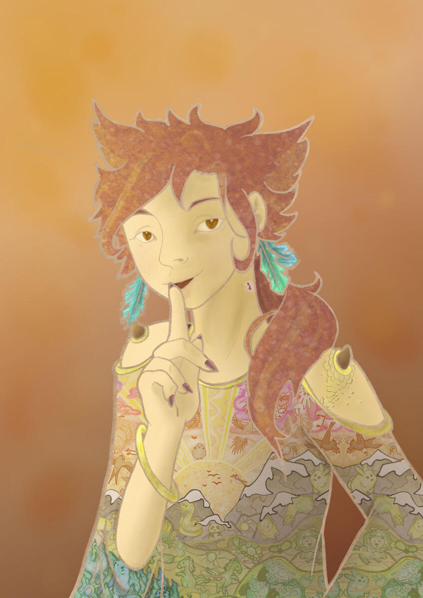 humanoid, half body, simple shading