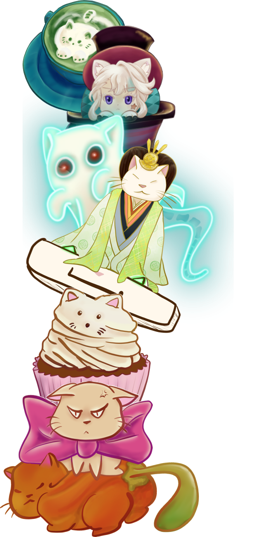 animal, cat, 1+ characters, minimal shading, simple shading, full shading, sticker